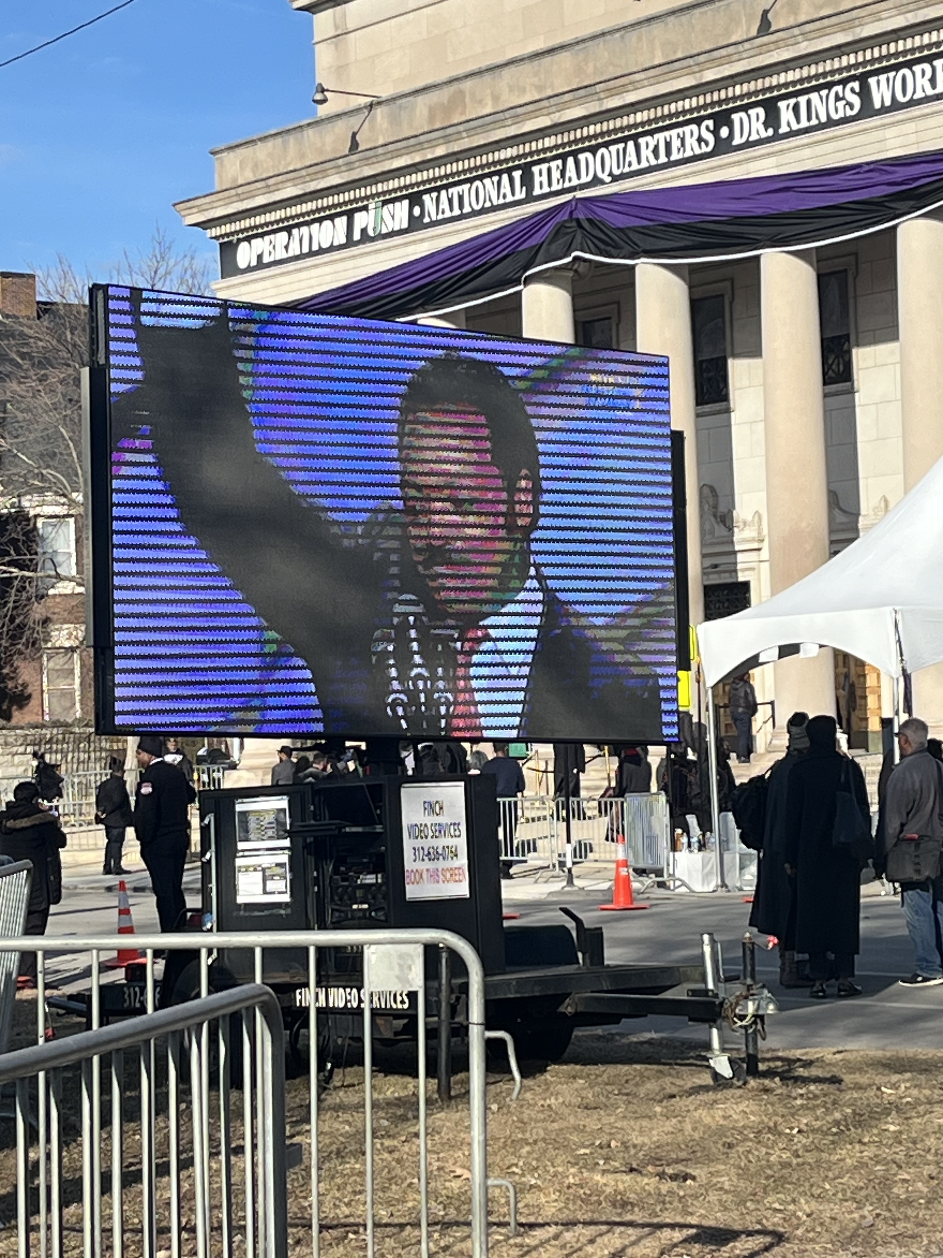 Public viewing honoring Reverend Jesse Jackson